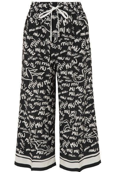 miu miu elastic waist trousers|Designer Shorts and Pants For Women .